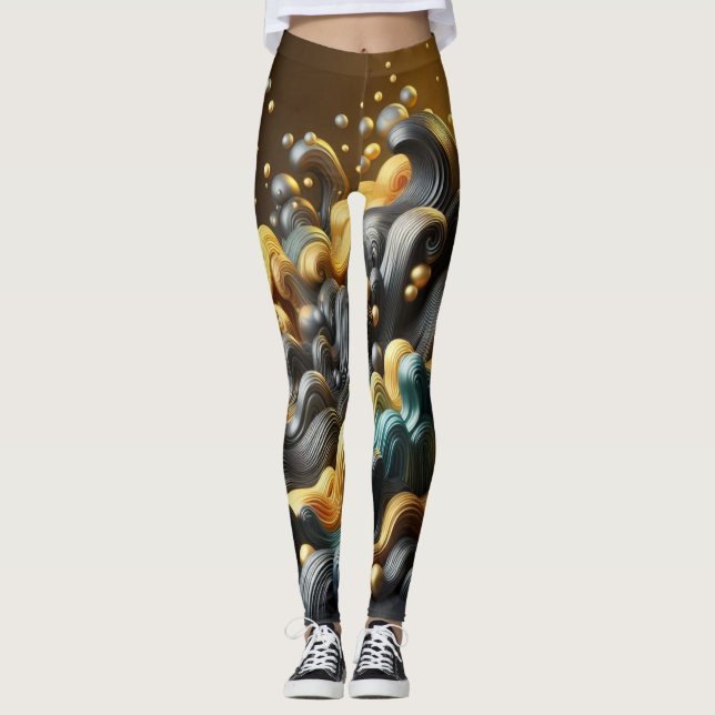 Mysiga Bok Nook Capris Leggings (Framsida)