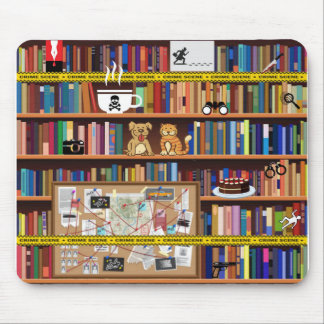 Mysiga bokhyllor för Mysteries Musmatta