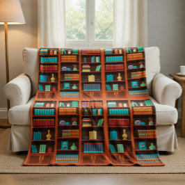 Mysiga bokhyllor - Throw Blanket Fleecefilt