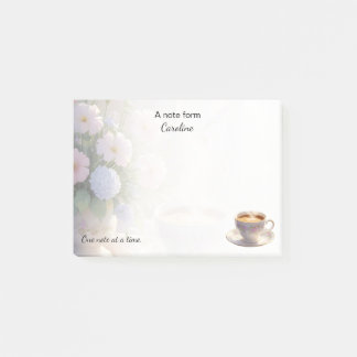 Mysiga bomullskafett och Wildblommor morgontankar Post-it Block