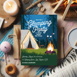 Mysiga Campfire och Tält Glamping Party Inbjudningar<br><div class="desc">Fira ett särskilt tillfälle i stil med denna charmerande Glamping Party-inbjudan. Med en mysigt skogsmiljö, en varm campfire och ett vismiskt tält är den här utformningen perfekt för utomhusälskande äventyrare. Anpassa texten för att anpassa din glammande firande, oavsett om det är en födelsedag, en bachelorette-fest eller helg-bortkomst för flickor. Gör...</div>