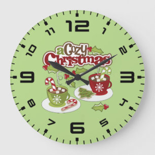 Mysiga Chirstmas Stor Klocka
