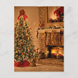 Mysiga Chrsitmas Träd Room Vykort