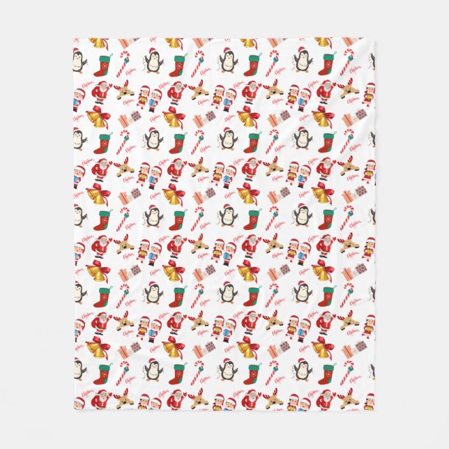 Mysiga Claus: Julsknuggla Blanket Fleecefilt (Framsidan)