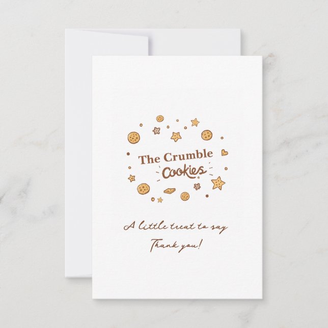 Mysiga cookie-deljus tack kort (Framsida)