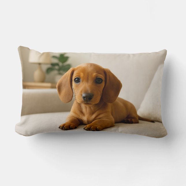 Mysiga Dachshund Lumbarkudde (Framsida)