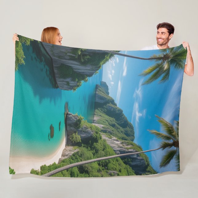 "Mysiga Escapes Start here - Turcoise Cove Comfort Fleecefilt (På plats)