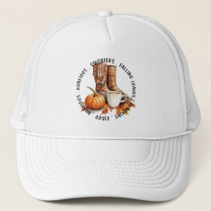 Mysiga Fall Vibes - Boots, Pumpkin Spice, Bonfire Keps