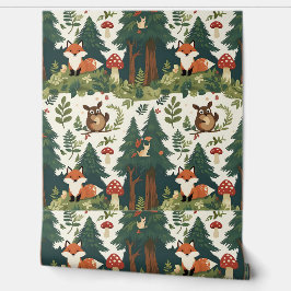 Mysiga Forest Mushroom och Wildlife Peel and Stick