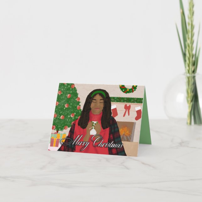 Mysiga God jul - Afrikansk jul Kort (Framsida)