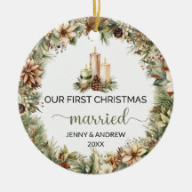 Mysiga gröntar och beige julljus