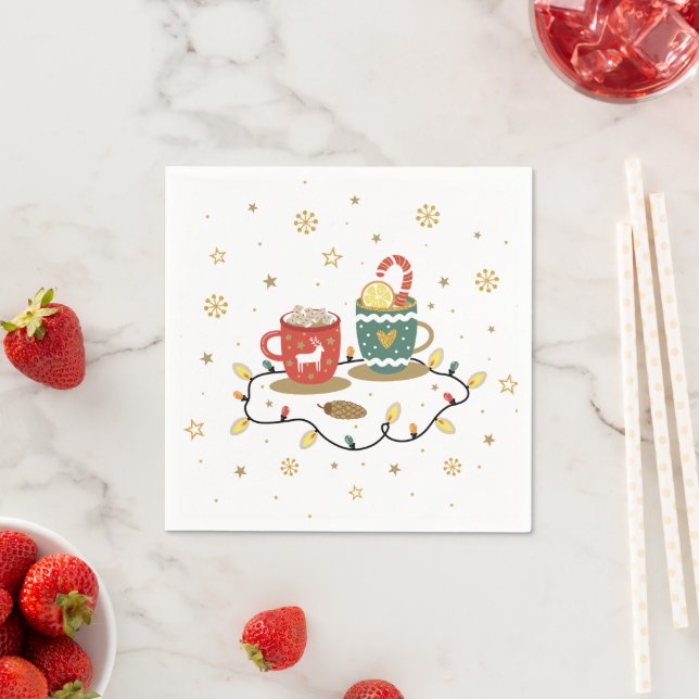Mysiga Guld-julkaffe Kakao Pappersservett (Insitu)