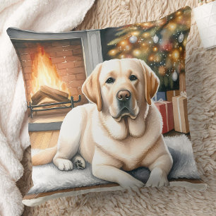 Mysiga Gulten Labrador eller julscenen Hund älskar Kudde