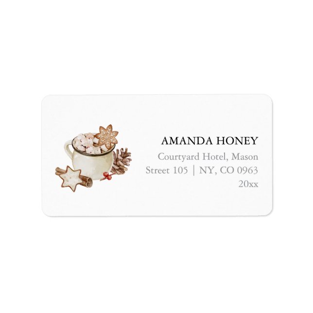 Mysiga Helgdag Önskemål Adressetikett (Framsidan)