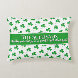 Mysiga hem för irländska schaktskyttar i mönster p prydnadskudde