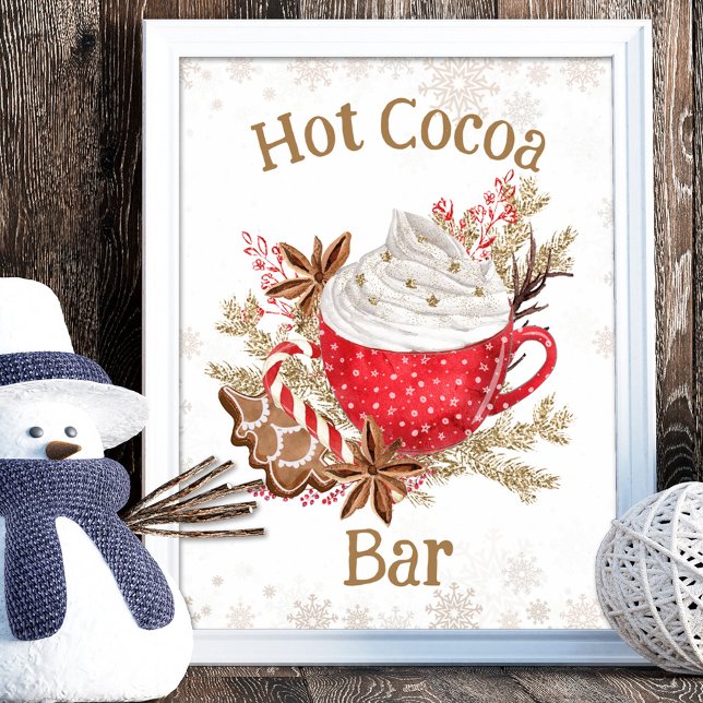 Mysiga Hetten Kakao Pub Cookies Jul Poster (Skapare uppladdad)