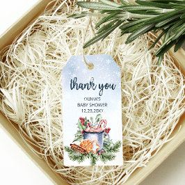 Mysiga Hetten Kakao Snowly Baby Shower Tack Presentetikett