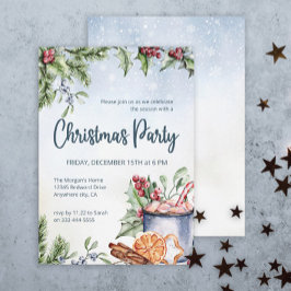 Mysiga Hetten Kakao Snowullen Party Inbjudningar
