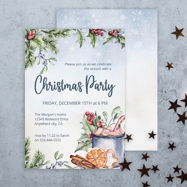 Mysiga Hetten Kakao Snowullen Party Inbjudningar (Skapare uppladdad)