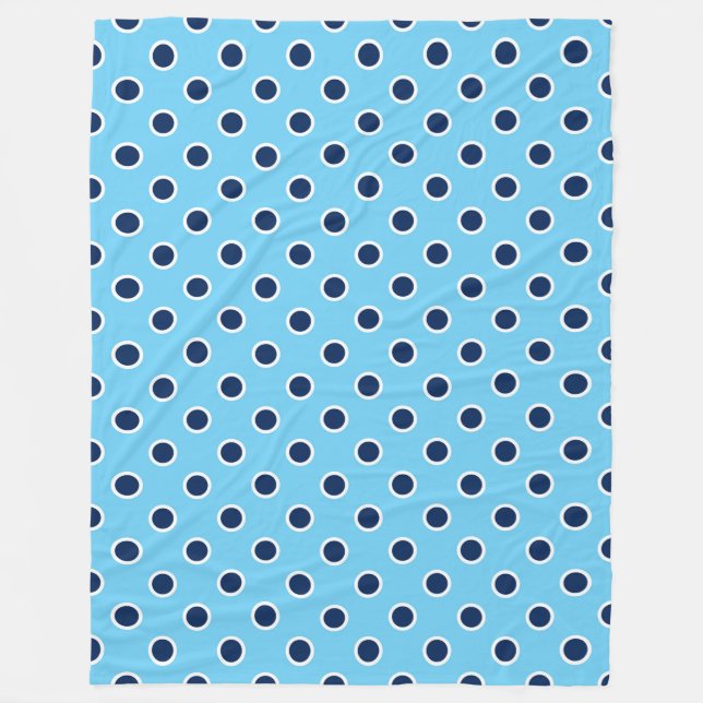 Mysiga Himmel Blue Fleece Blanket med marinens Pol (Framsidan)