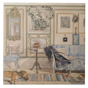 Mysiga hörnet (av Carl Larsson) Kakelplatta