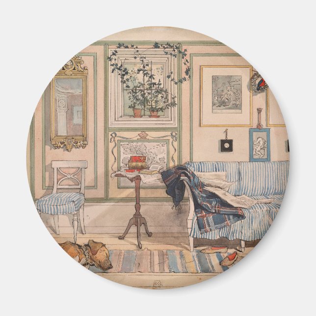 Mysiga hörnet (av Carl Larsson) Magnet (Framsidan)