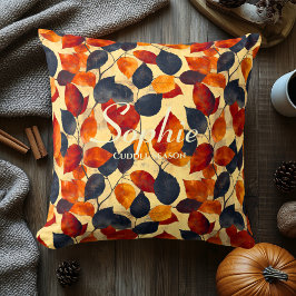 Mysiga Höst löv Mönster | Fall Home Decor Kudde