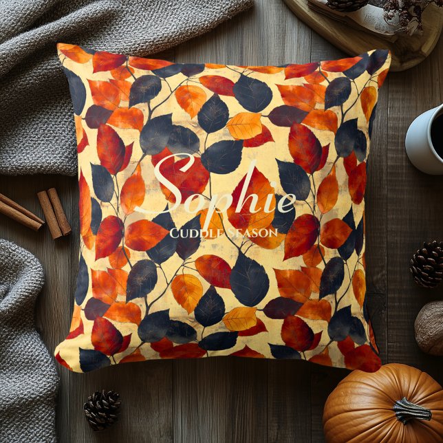 Mysiga Höst löv Mönster | Fall Home Decor Kudde (Skapare uppladdad)
