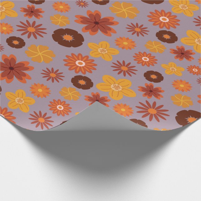 Mysiga höstblommor höstblommor födelsedag sjölösa presentpapper (Hörn)