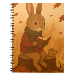 Mysiga höstbunny anteckningsbok