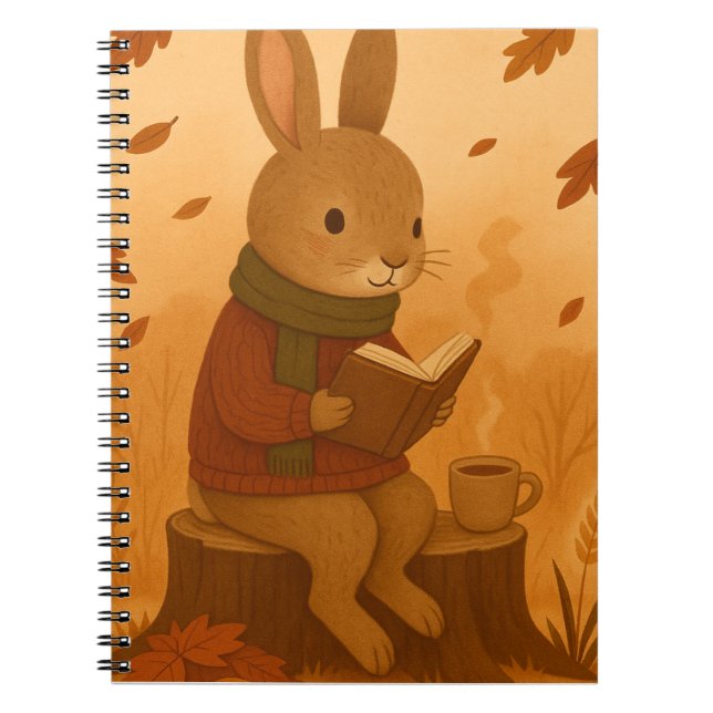 Mysiga höstbunny anteckningsbok (Framsidan)