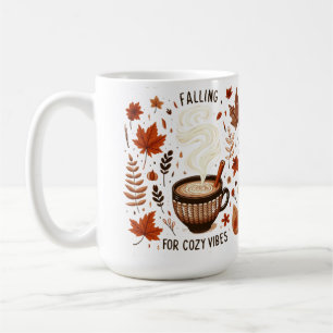 Mysiga hösten Höst löv och Pumpkin Spice Vibes Kaffemugg