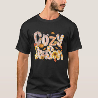 Mysiga hösten i höst i Vibes Halloween Thanksgivi T Shirt