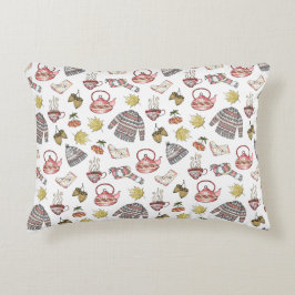 Mysiga hösten Inslag Mönster Prydnadskudde