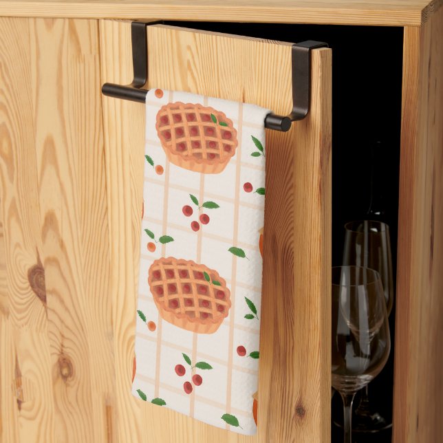 Mysiga hösten Paj och Sylt Mönster Kökshandduk (Thirds Fold)