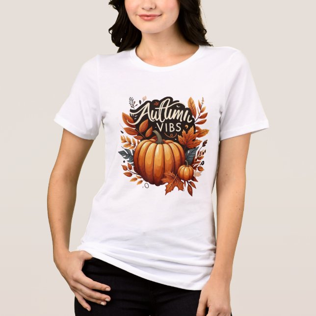 Mysiga hösten Vibes T-Shirt 2025 - Pumpkin Spice T (Framsida)