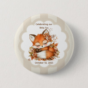 Mysiga höstfox Babyskor Mysigt Woodland Party Knapp