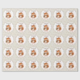 Mysiga höstfox Babyskor Mysigt Woodland Party Presentpapper