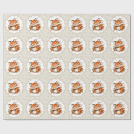 Mysiga höstfox Babyskor Mysigt Woodland Party Presentpapper