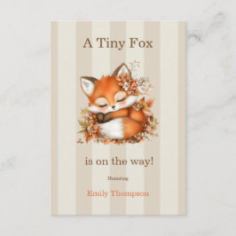 Mysiga höstfox Babyskor Mysigt Woodland Party Tilläggskort