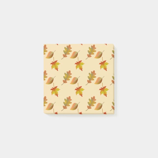 Mysiga höstskarpsill löv ek löv post-it block (Framsida)