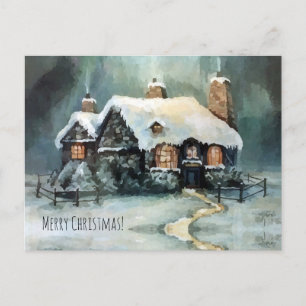Mysiga huset Charming Miniature Village Helg Vykort