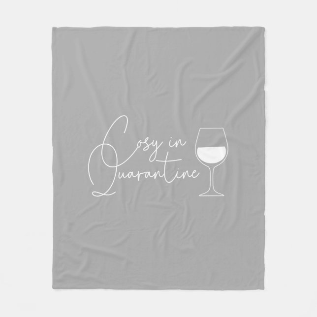 Mysiga i karantän-Vin-Grått Fleecefilt (Framsidan)