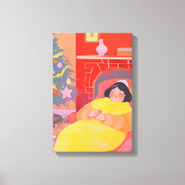 Mysiga juldagen canvastryck