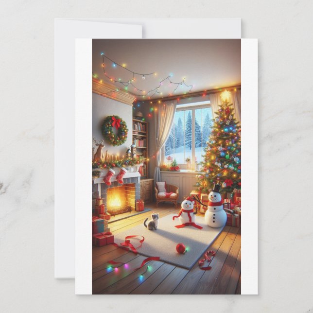 "Mysiga julen Kväll" Inbjudningar (Framsida)