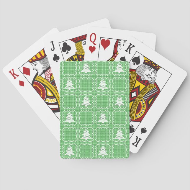 Mysiga Julgran fula tröjor som kontrollerats mönst Casinokort (Baksidan)