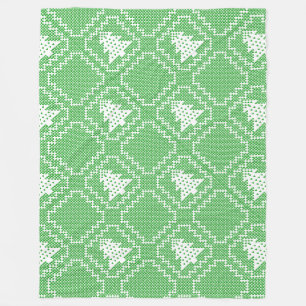 Mysiga Julgran fula tröjor som kontrollerats mönst Fleecefilt