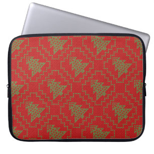 Mysiga Julgran fula tröjor som kontrollerats mönst Laptop Fodral