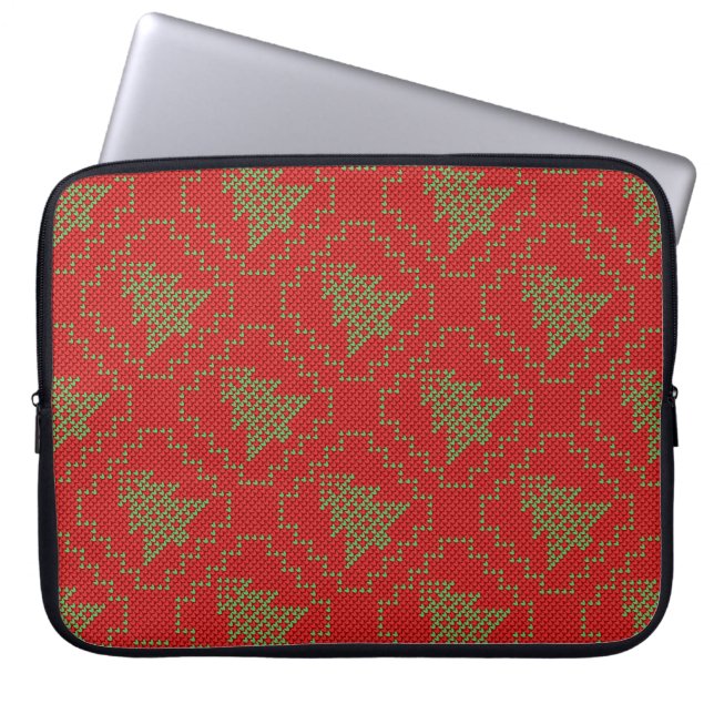 Mysiga Julgran fula tröjor som kontrollerats mönst Laptop Fodral (Framsidan)