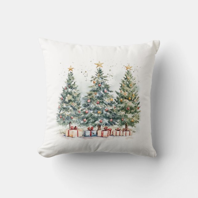 Mysiga Julgranar dekorativ Kudde (Framsida)